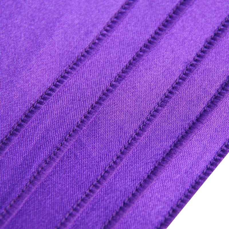 WELMATCH Dark Purple Satin Chair Sashes Bows - 50 pcs Wedding Banquet Party Event Decoration Chair Bows (Purple, 50) - Image 3